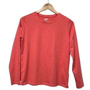 Lands’ End coral 100% cotton Long sleeve T Shirt Size S